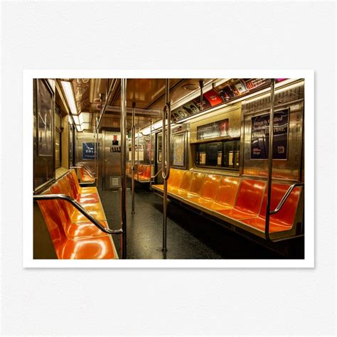 New York Subway Train Interior Print Subway Car Interior New | Etsy