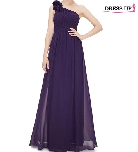 Beautiful One Shoulder Chiffon Floor Length Bridesmaid Dress