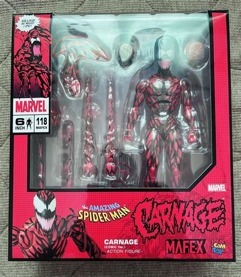 Medicom Toy No Mafex Carnage Comic Ver Figure Venom Spider Man Re