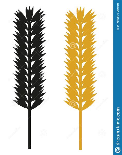 Sweet Scented Vernal Grass Black Silhouette Vector Illustration