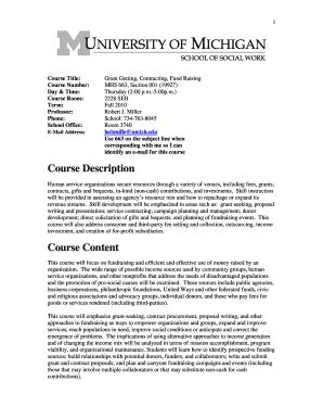 Fillable Online Ssw Umich Course Room Fax Email Print Pdffiller