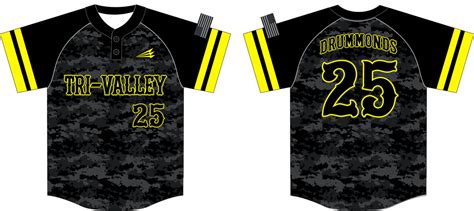 Tri Valley Dawgs Gold Custom Baseball Jerseys Triton Mockup Portal