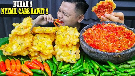 Lambung Menjerit Mukbang Gorengan Bakwan Jagung Pake Cabe Rawit