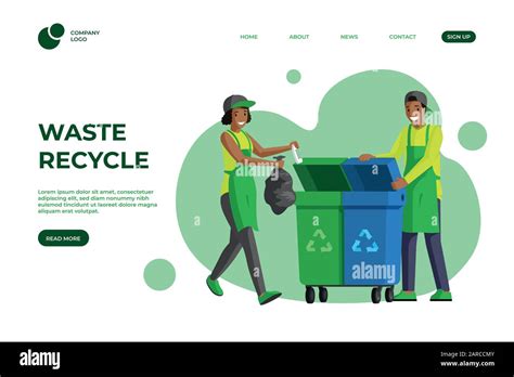 Recycling and reducing waste homepage Stock Vector Images - Alamy