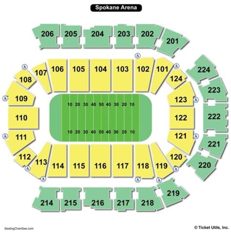 Spokane Arena Seating Chart Wwe Cabinets Matttroy