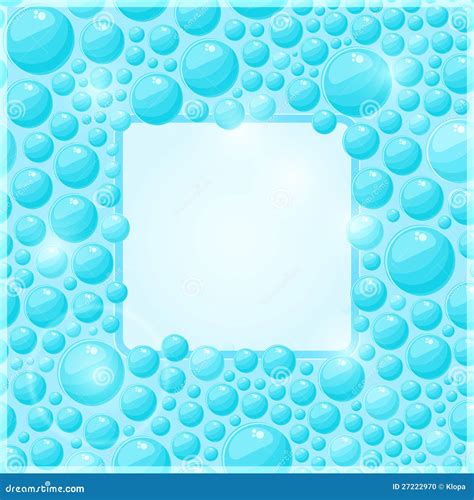 Cyan Water Bubble Frame Stock Illustration Illustration Of Design