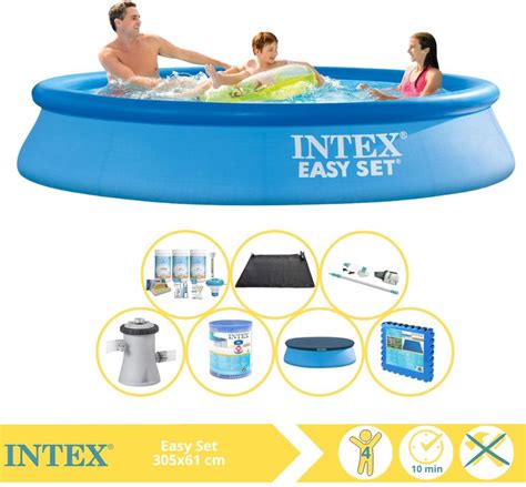 Intex Easy Set Zwembad Opblaaszwembad 305x61 Cm Inclusief