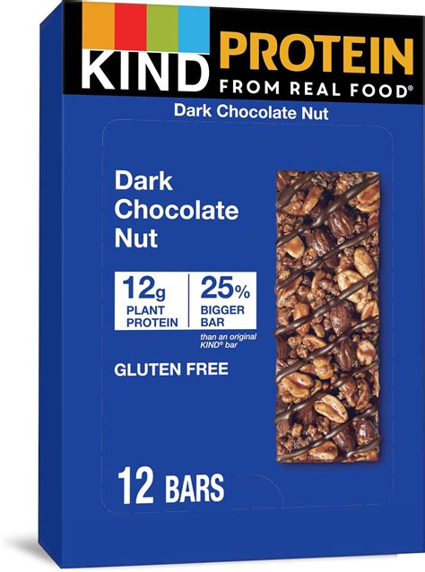 Kind Protein Bars Double Dark Chocolate Nut Gluten Free 12g Protein 1 76oz 12