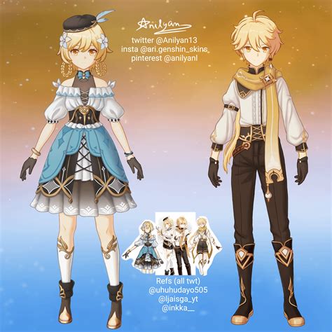 Mondstadt skins for the twins : r/Genshin_Impact
