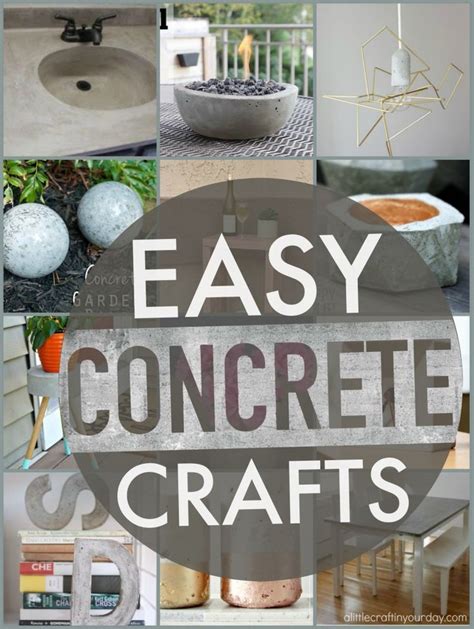 Easy Concrete Crafts Concrete Projects Concrete Crafts Concrete Diy