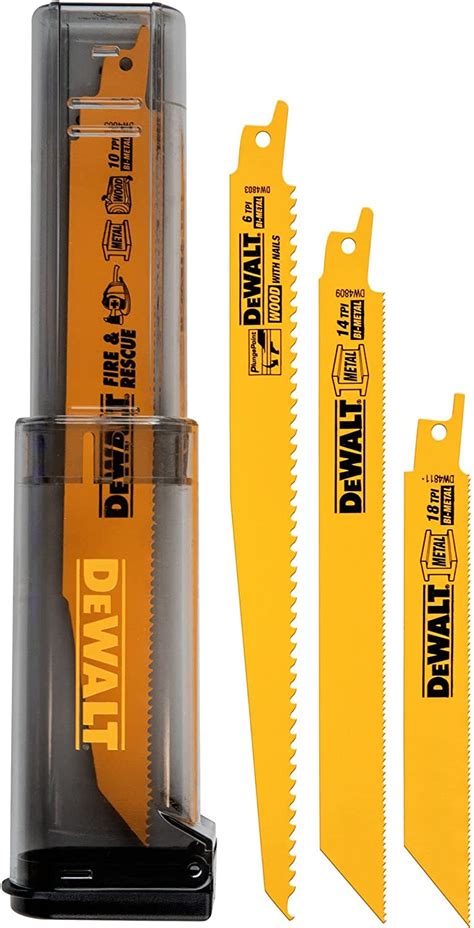 Dewalt Bi Metal Reciprocating Saw Blade Set 16 Piece With Case For Wood Metal Demolition