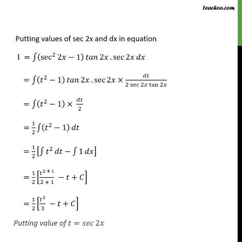 Ex 7 3 15 Integrate Tan3 2x Sec 2x Class 12 Ncert Ex 7 3