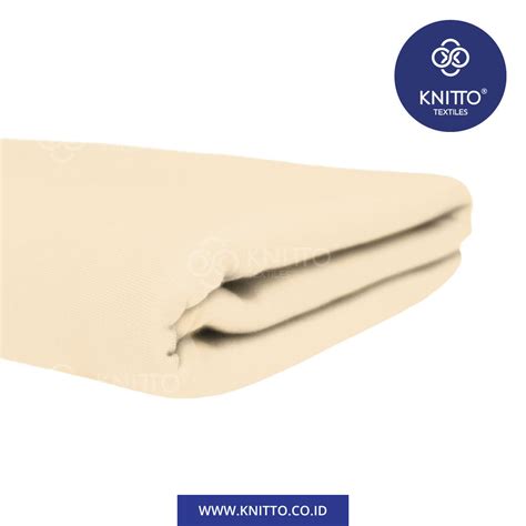 jual bahan cotton carded  cream toko bahan kaos knitto