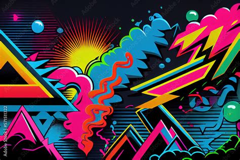 80s Retro background. Generative AI Stock Illustration | Adobe Stock