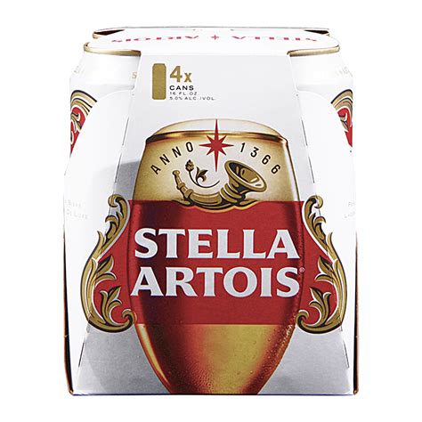 Stella Artois 4pk 16 oz Cans - Applejack