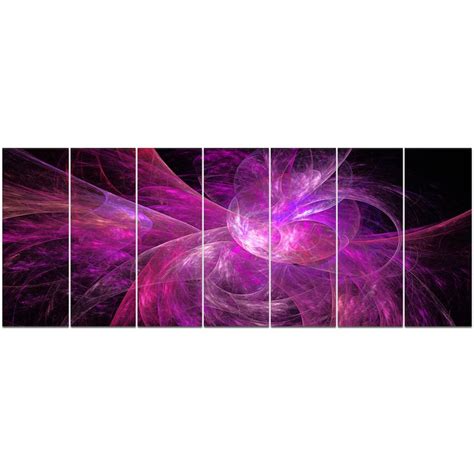 Designart "Purple Fractal Abstract Illustration" Abstract Wall Artwork ...