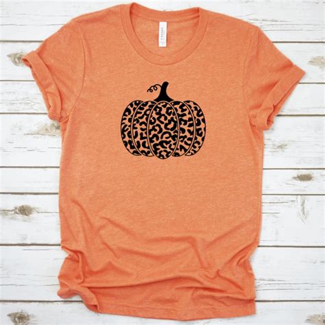 Fall Shirts Leopard Pumpkin Shirt Leopard Pumpkin Tee Etsyde