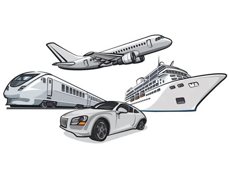 Clipart Plane Train Ship For Travel