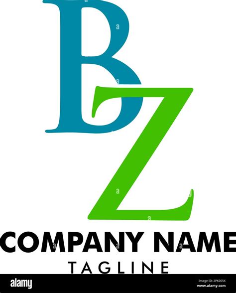 Initial Letter BZ Logo Template Design Stock Vector Image Art Alamy