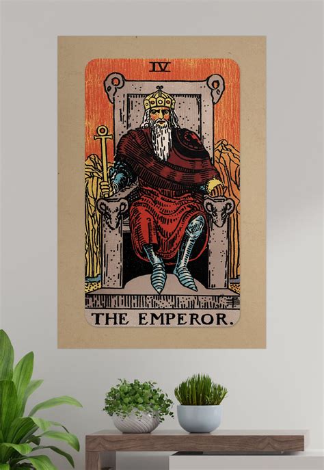 The Emperor Tarot Card Poster TME ART P 00137 Etsy