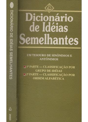 Sebo do Messias Livro Dicionário de Idéias Semelhantes