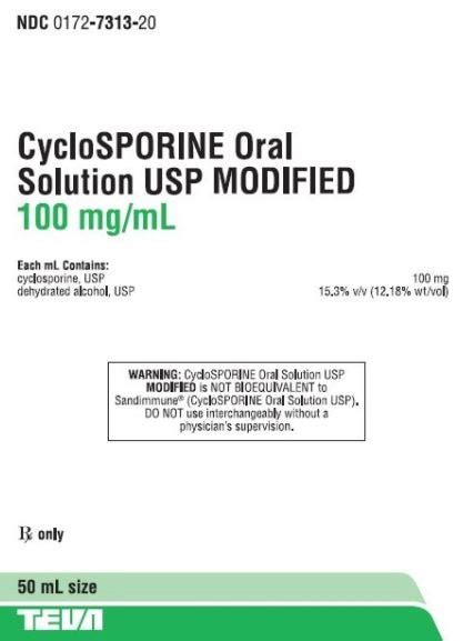 Cyclosporine 100mgml 50ml Oral Solution