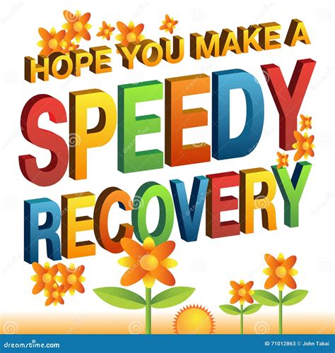 Hope You Make A Speedy Recovery Message Stock Vector Image 71012863