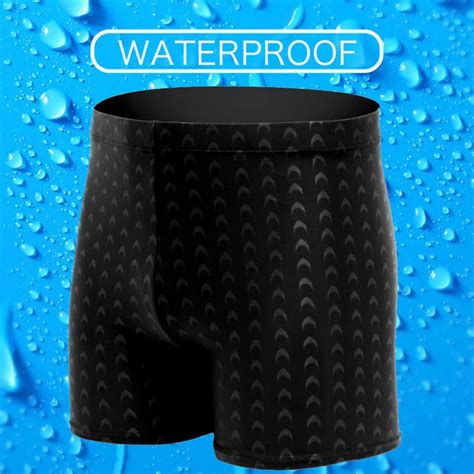 Men Sharkskin Swimwear Sexy Swimming Trunks Quick Drying Swim Boxer