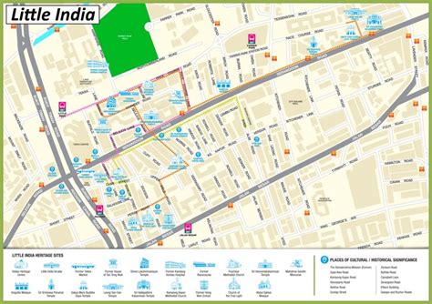 Little India Tourist Attractions Map | Singapore - Ontheworldmap.com