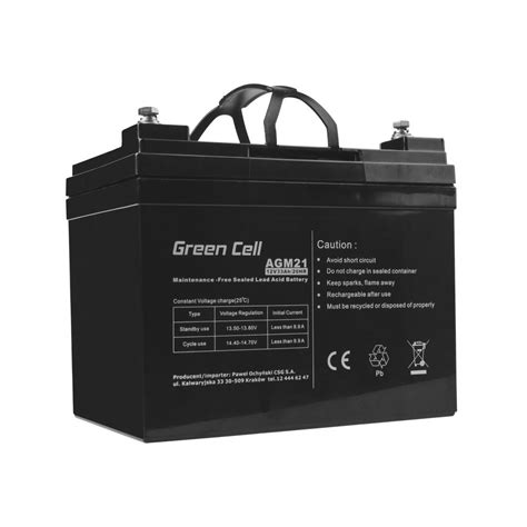 Green Cell 12V 33Ah VRLA AGM Battery With B3 Terminal For Battery L