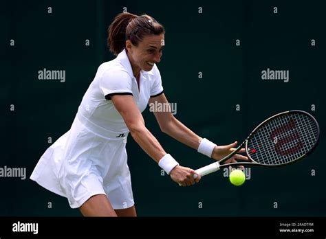 Petra Martic in action against Linda Fruhvirtova (not pictured) on day ...