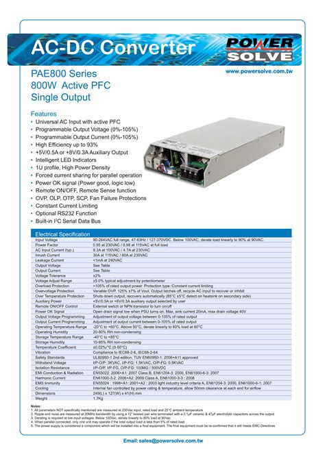 Watts Programmable Output Voltage Current Ac Dc Converter