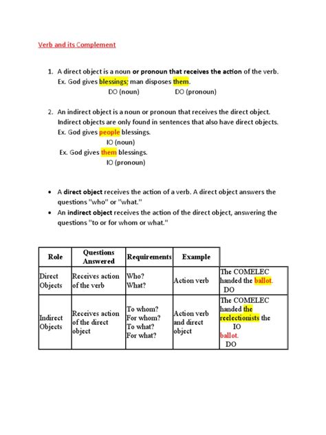 Narrative Verb And Its Complement Pdf Verb Subject Grammar