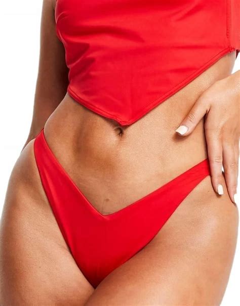 Asos Design XXC qzx Czerwony Dół Od Bikini S Ceny i opinie Ceneo pl