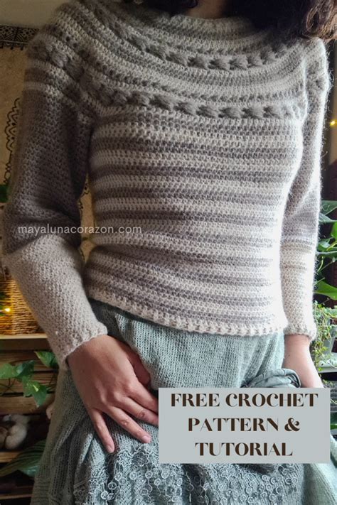 Top Down Crochet Sweater Free Pattern Crochet Tribe