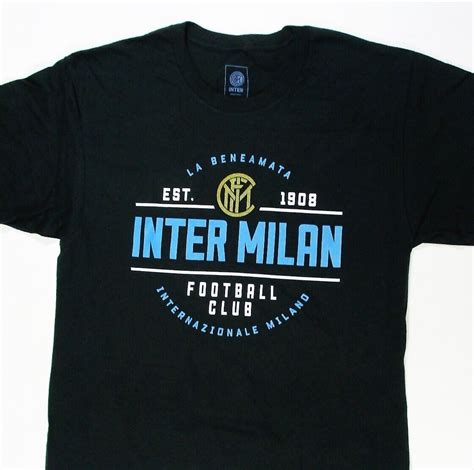 Inter Milan Milano Football Club Medium M Black Mens T Shirt Official