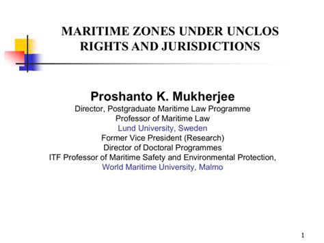 Maritime Zones Under Unclos Rights And Jurisdictions Introduction