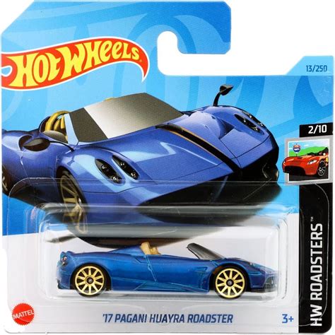 17 Pagani Huayra Roadster Hw Roadsters Blå Hot Wheels