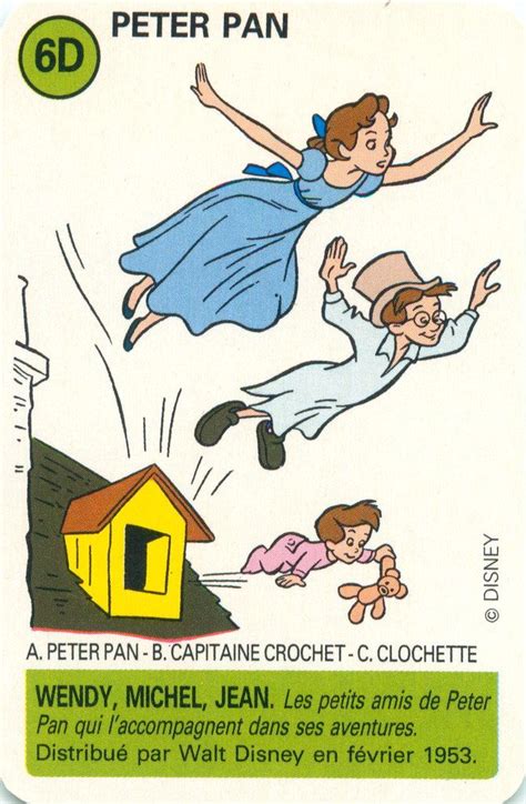 More French Cards Walt Disney Peter Pan 1953 Michel Winnie The Pooh