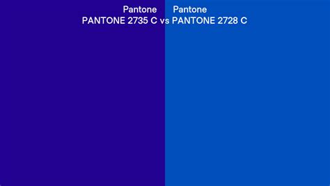 Pantone 2735 C Vs Pantone 2728 C Side By Side Comparison