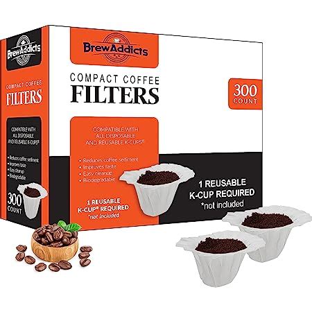 Amazon Brew Addicts Disposable Coffee Filters 300 Count Brown