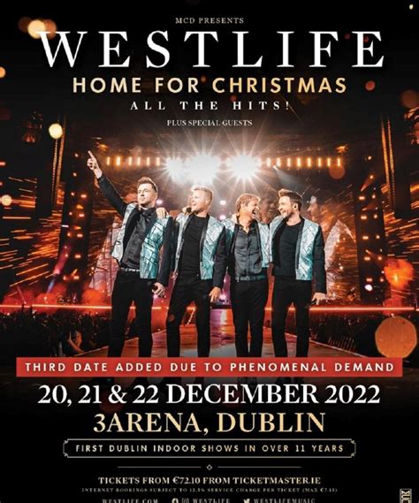 Westlife - Home For Christmas - 20 December 2022 - 3Arena Dublin - Event/Gig details & tickets ...