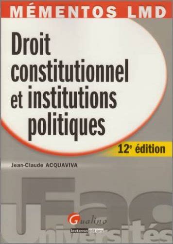 Droit constitutionnel et institutions politiques感想レビュー 読書メーター