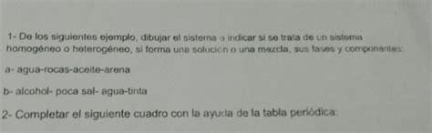 física y química 3 hacer una comparación de las características del