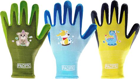 Pacific Ppe 3 Pairs Kids Gardening Gloves For Age 5 7