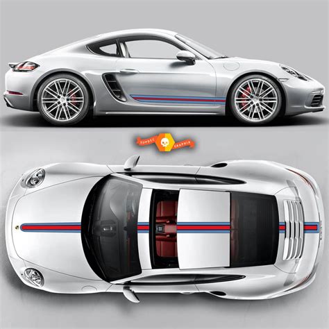 Porsche Martini Racing Stripes For Carrera Cayman Boxster Or Any