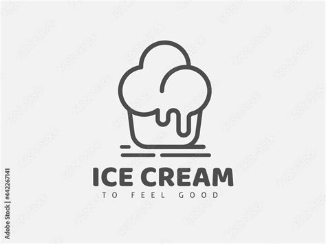 Ice Cream Logo Design Concept For Cup Ice Cream, Minimal Ice Cream Logo ...