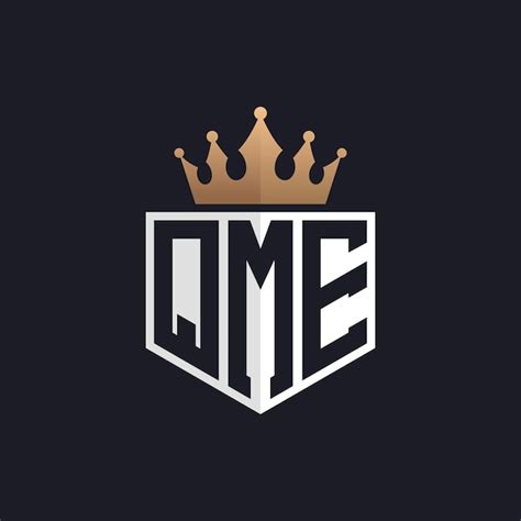 Premium Vector Luxury Qme Logo With Crown Elegant Initials Qme Letter