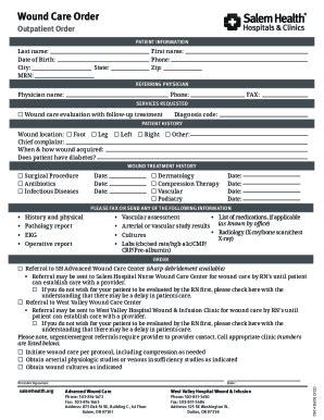 Fillable Online Wound Ostomy Care Order Form ICD 10 Fax Email Print