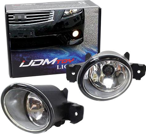 Amazon Ijdmtoy Pair Of Clear Lens Halogen Fog Lamps Compatible